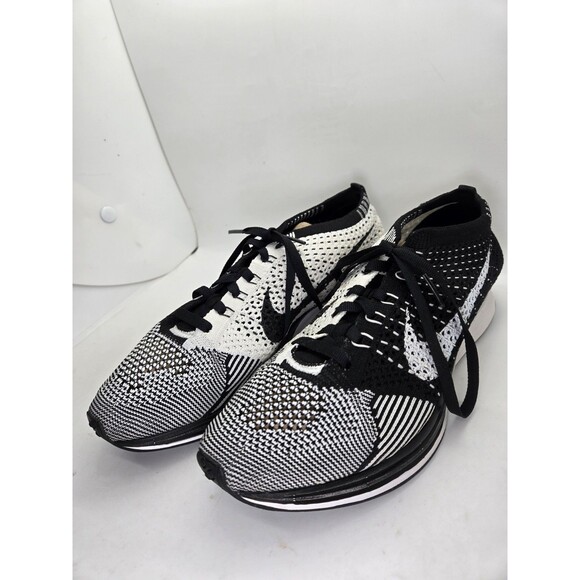 Nike Flyknit Racer Oreo Shoes Mens 6.5 Black White Road Running Athletic Sneaker main image 5